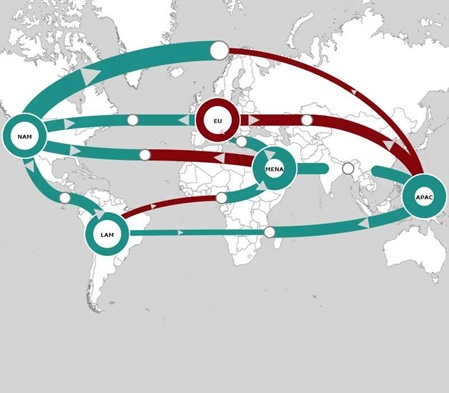 Animated lines, routes