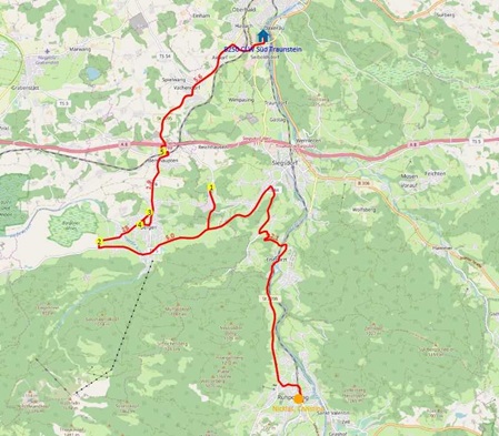 Travel distances and routes