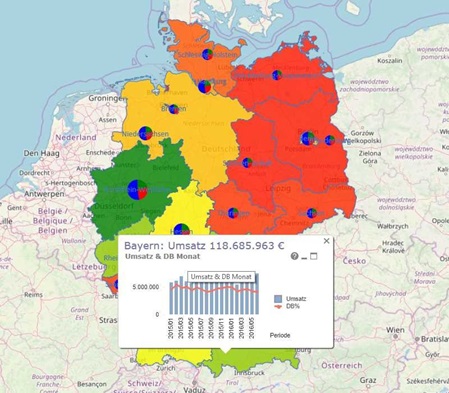 Vertriebsgebiete darstellen