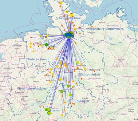 Beziehungen mit NPGeoMap darstellen